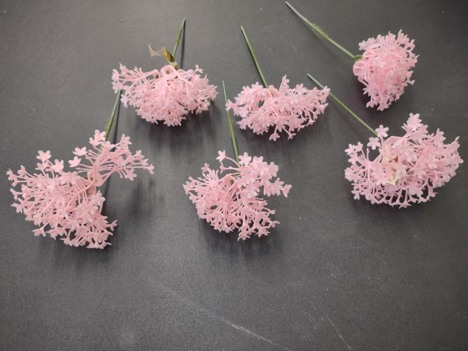 24 Pieces Vintage Poly Flower Stems from the 1960s & Early 70s, New with Tags