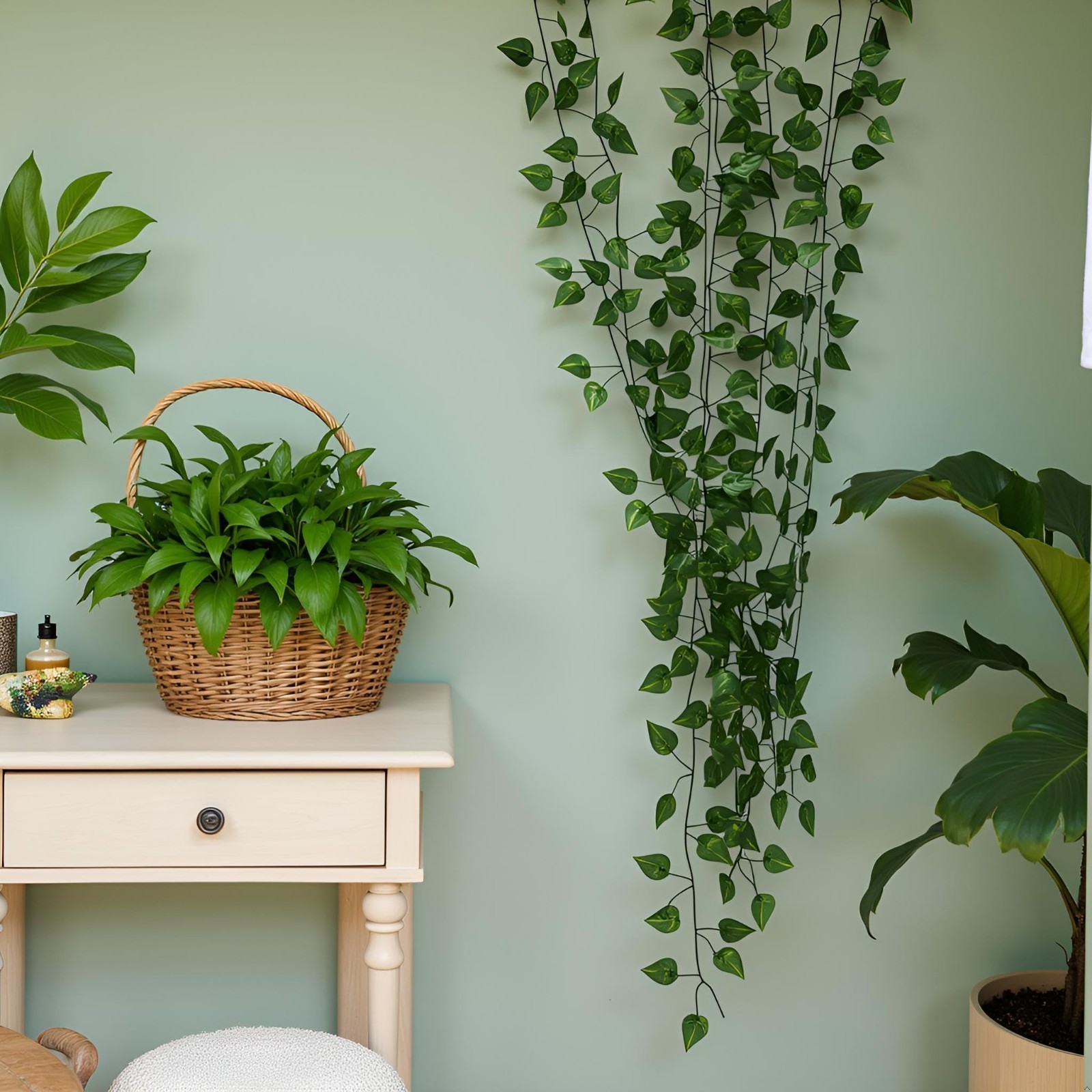 60 Pack 420FT Artificial Ivy Garland – Fake Greenery Vine Leaves for Home Decor