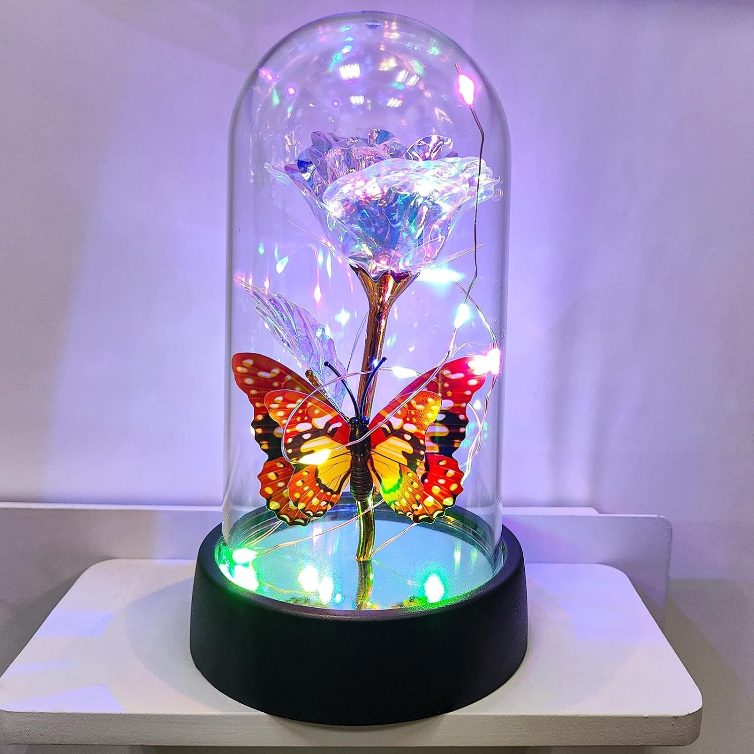 Eternal Glass Rose in Dome – Romantic Gift for Her, Mom, Birthday & More