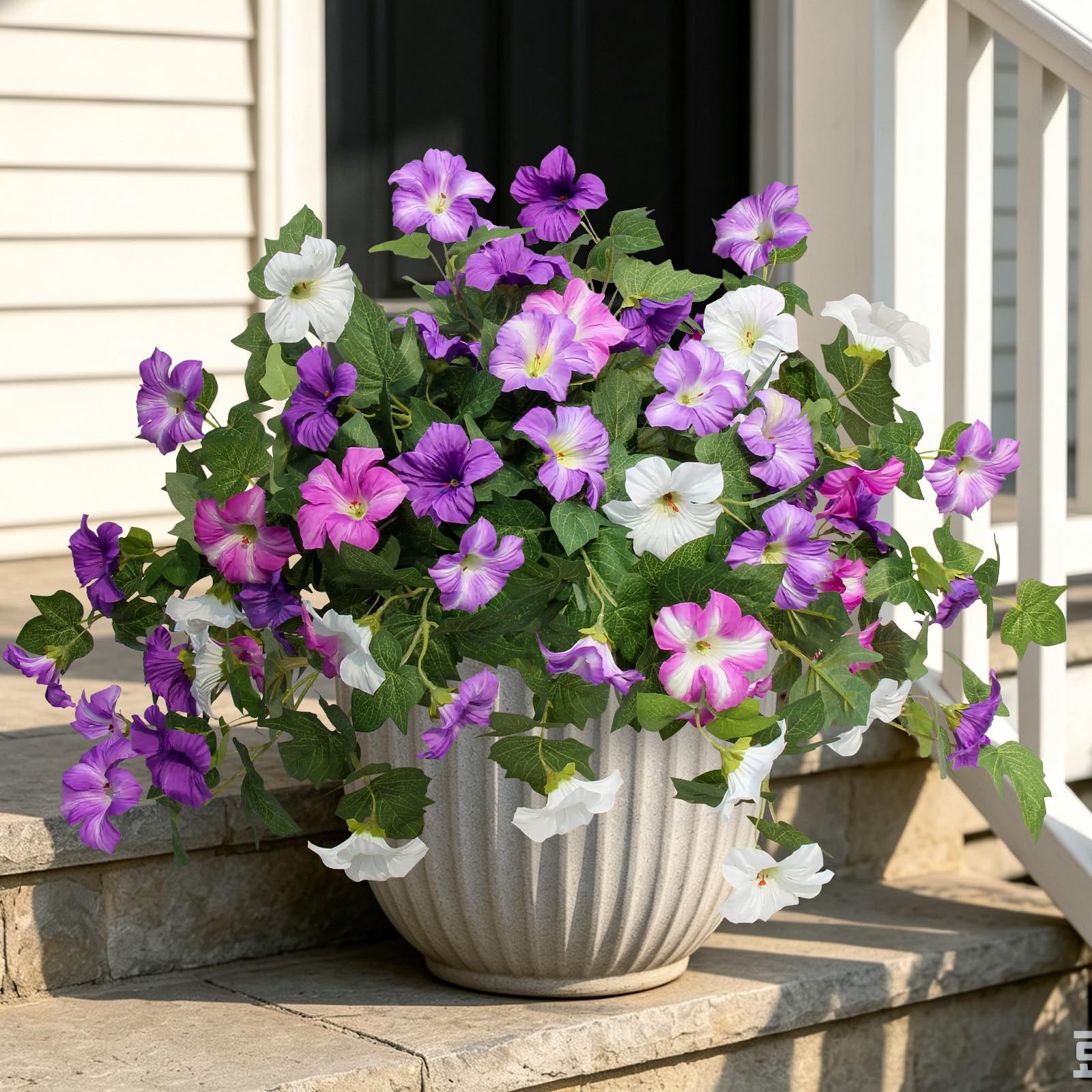 Flortevera Artificial Fake Flowers Plants for Outdoor UV Resistant, 2PCS Silk…