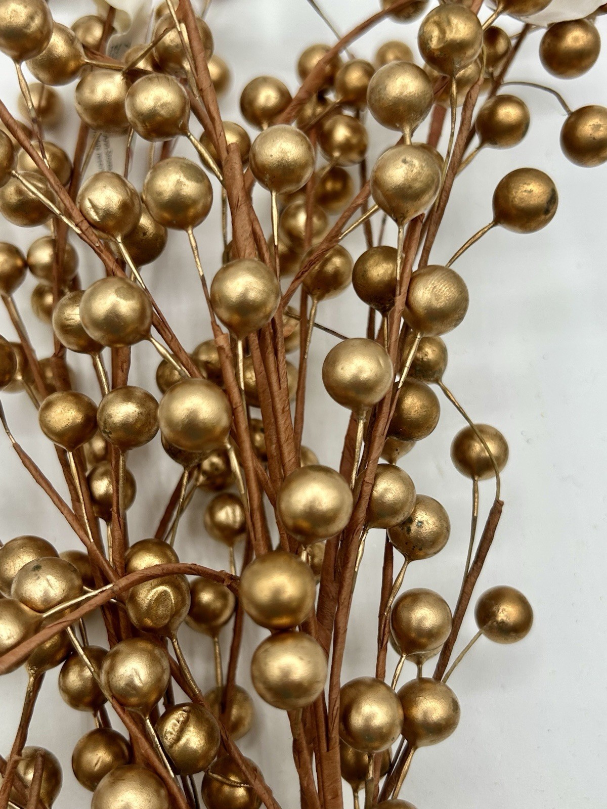Gold Berry Bells Spray Lot of 7 Individual Picks 18″ – 24″ long