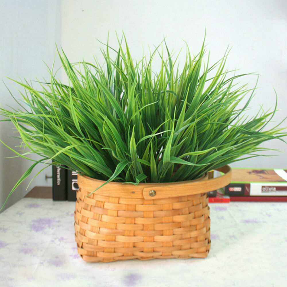 Artificia Plastic Green Grass Plant Flowers Office Home Garden Decoration Decor