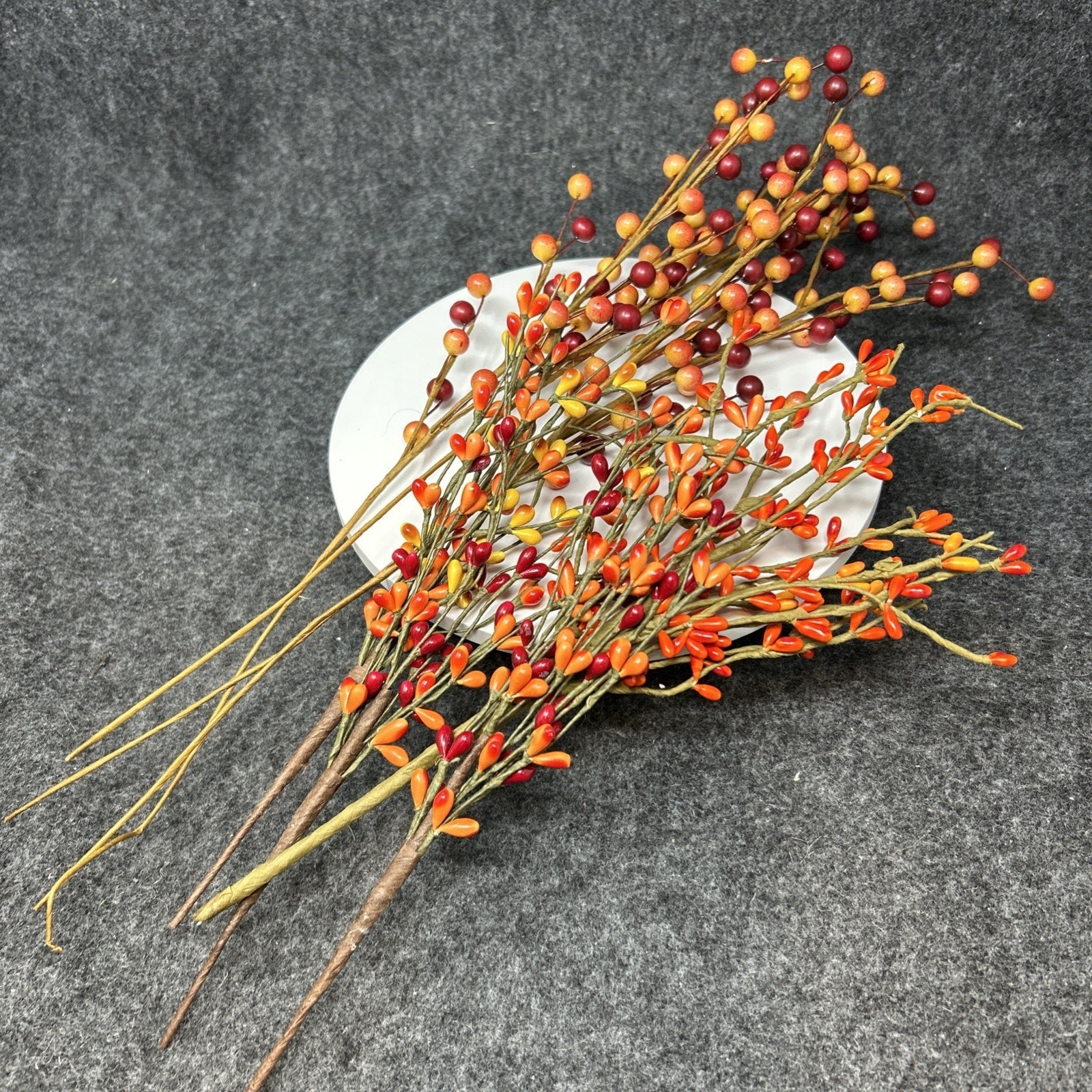 Harvest & Pip Berry Picks 4/each Artificial Floral Picks Autumn Craft Decor