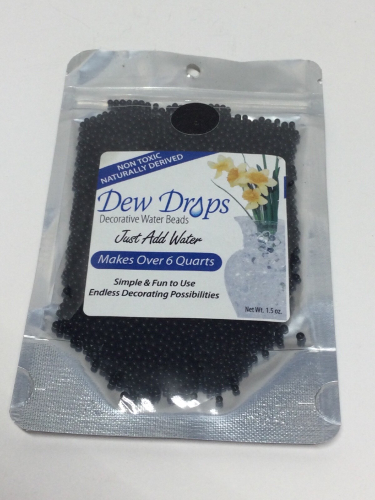 Dew Drops Decorative Expanding Water Beads- Makes Over 6 Quarts (1.5oz) Black