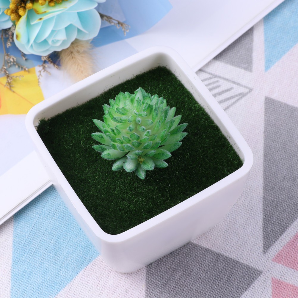 Artificial Plastic Flower Pot Decoration Small Square Simulative Flower Pot