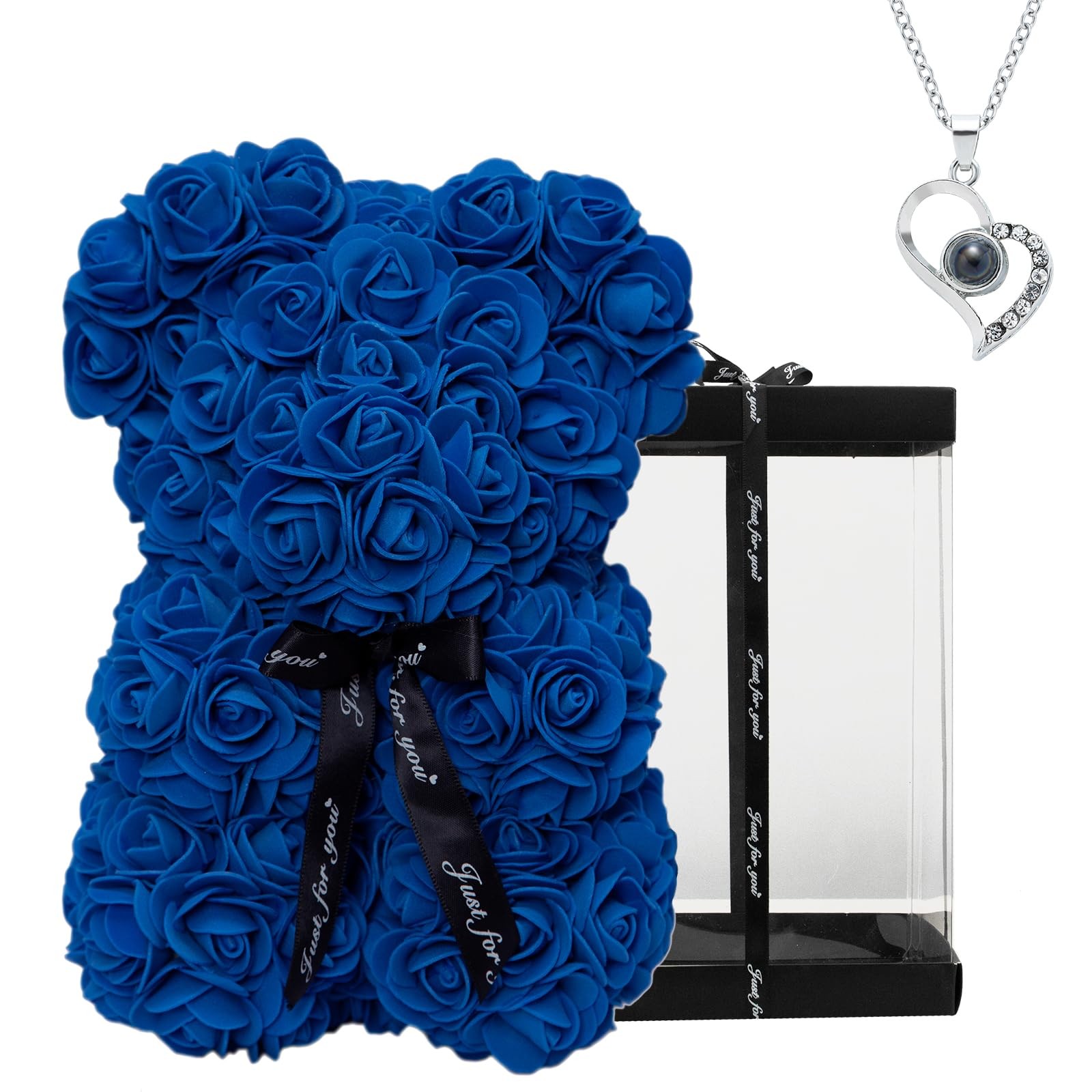DuHouse Rose Bear Rose Teddy Bear Flower Gift Box for Valentines Gifts Annive…