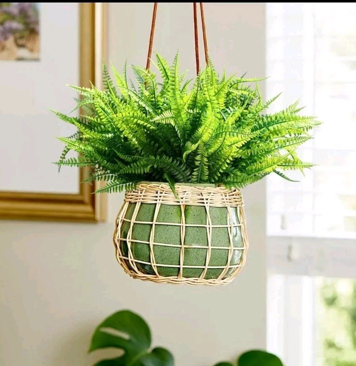 12 Pcs Artificial Boston Fake Fern Plants Bushes Faux Shrubs Outdoor Greenery