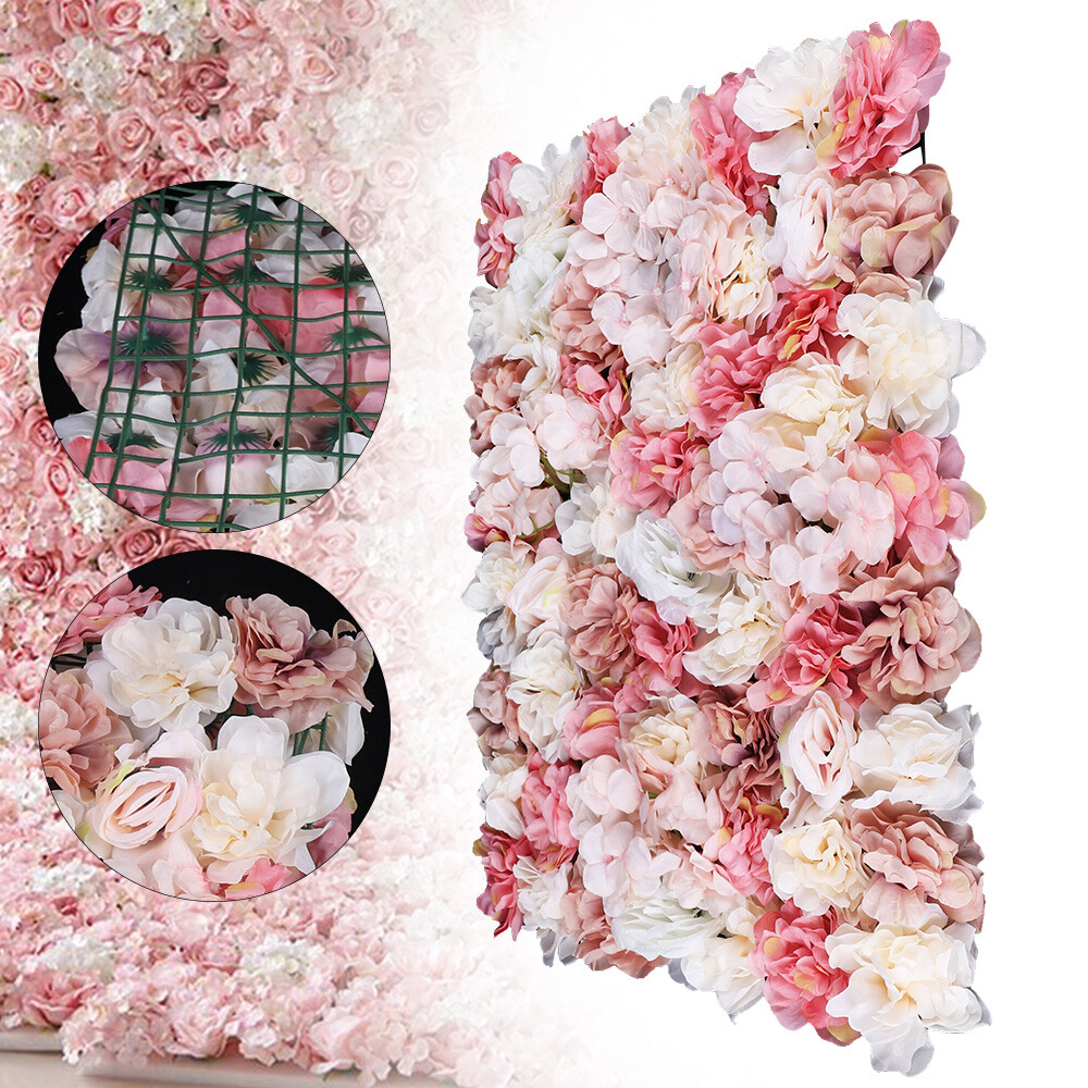 6pcs Artificial Flower Wall Panels Wall Mount 60*40 cm for Party Home Decor