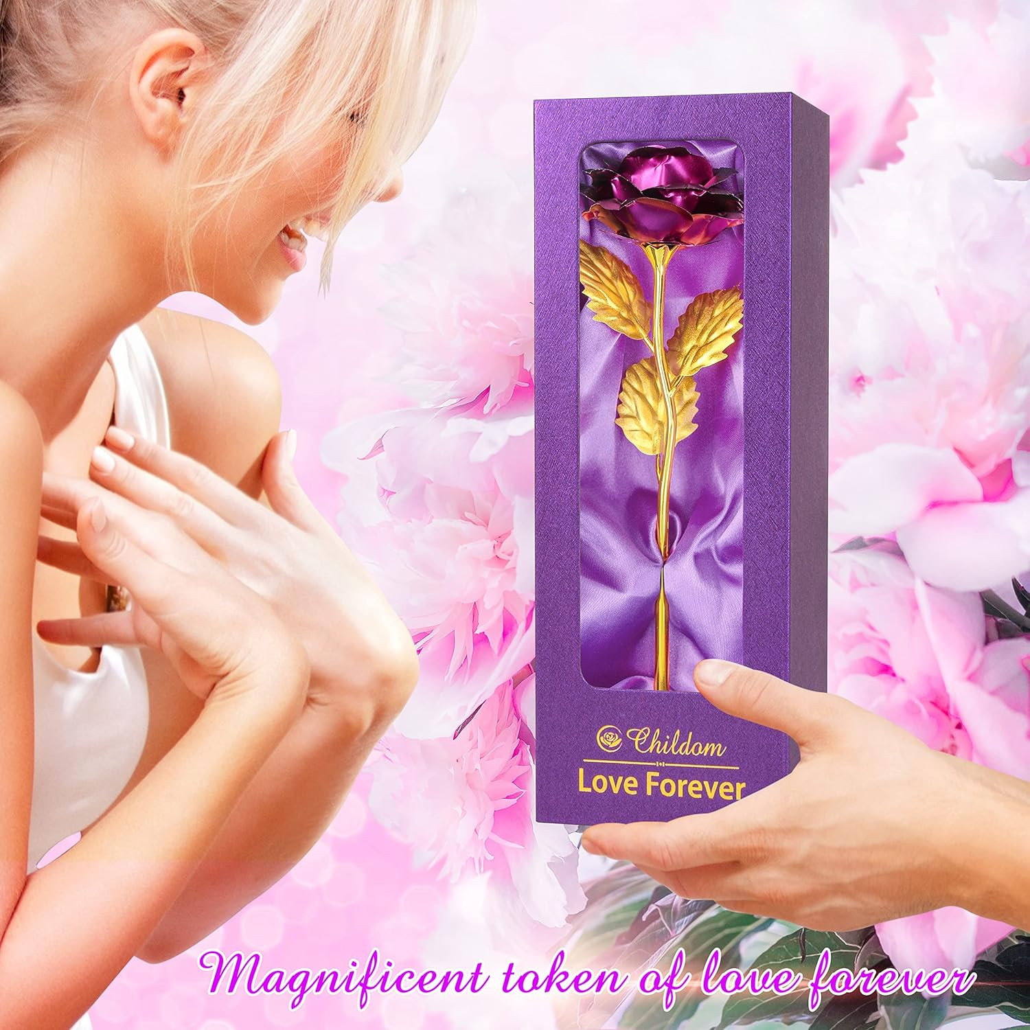 Birthday Gifts for Women Mom,Forever Purple Rose Flower for Delivery Prime | Chr