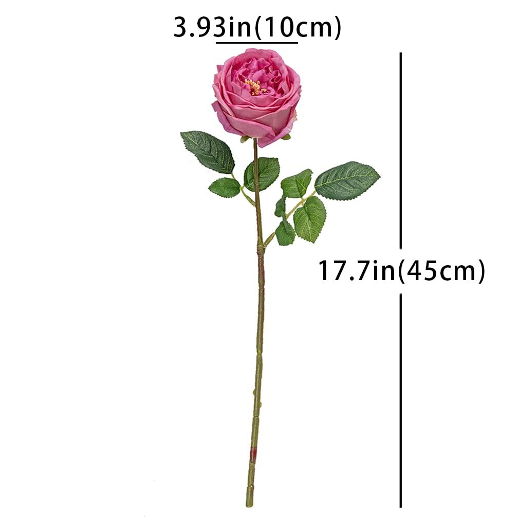 Rose Red Fake Flowers 4pcs Real Touch Artificial Rose Peony Home Decor