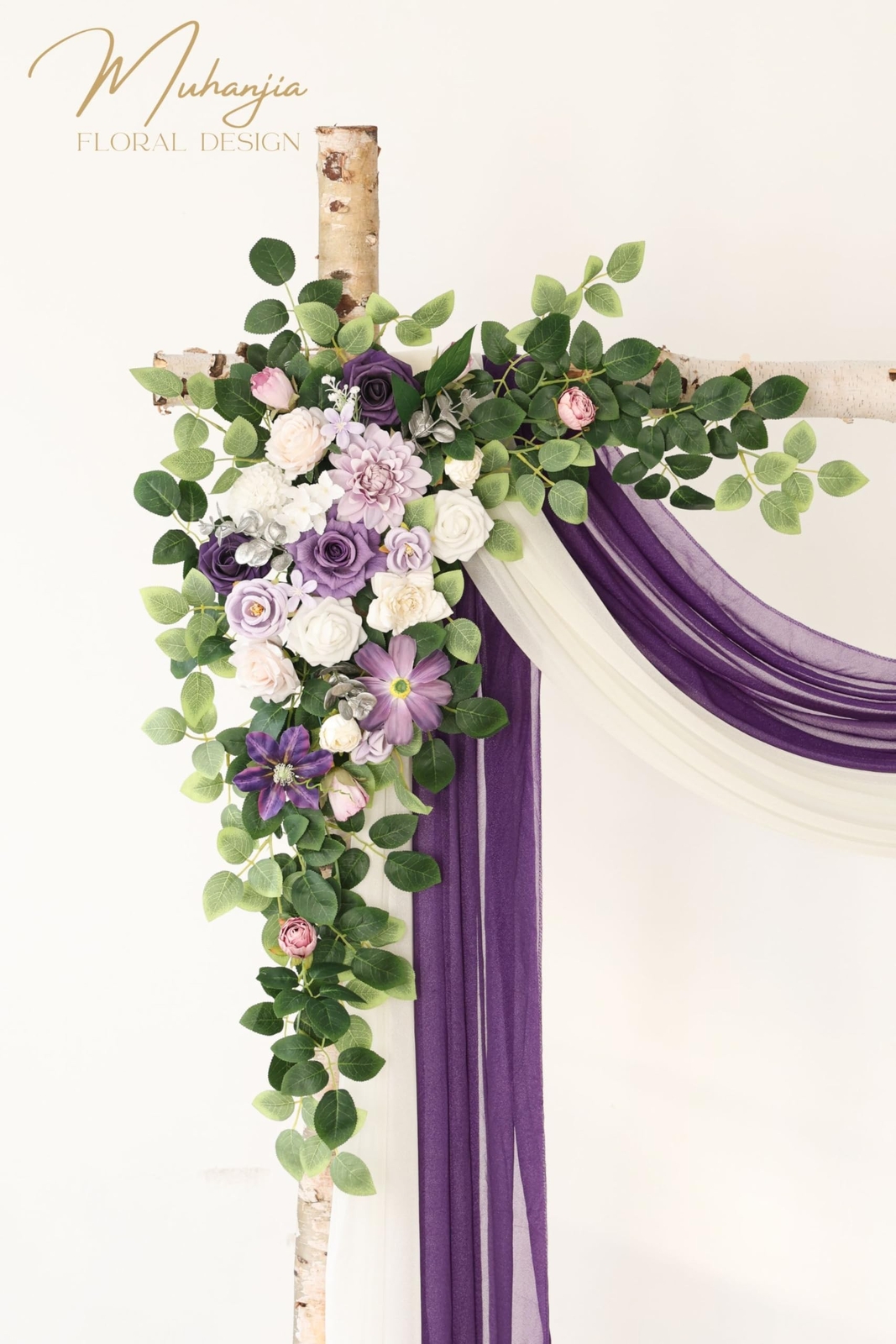 Artificial Wedding Arch Flowers Kit(Pack of 4),2Pcs Artificial Flower Arch De…