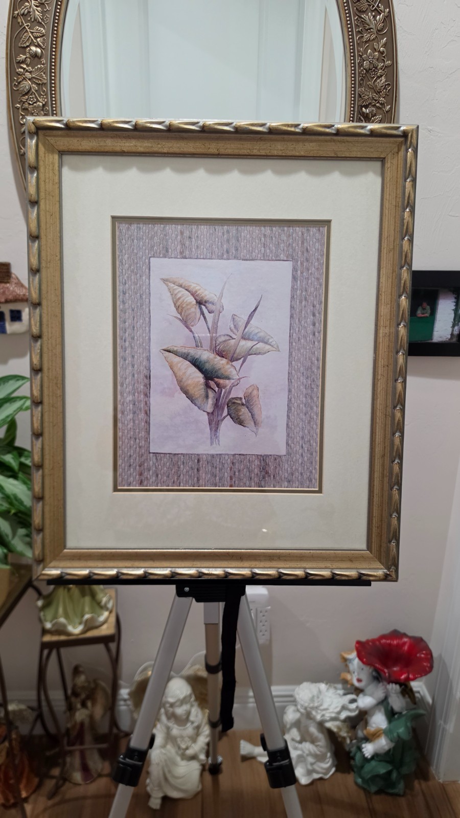 Philodendron Princess Leaves in 23″ X 19″ Gold Frame