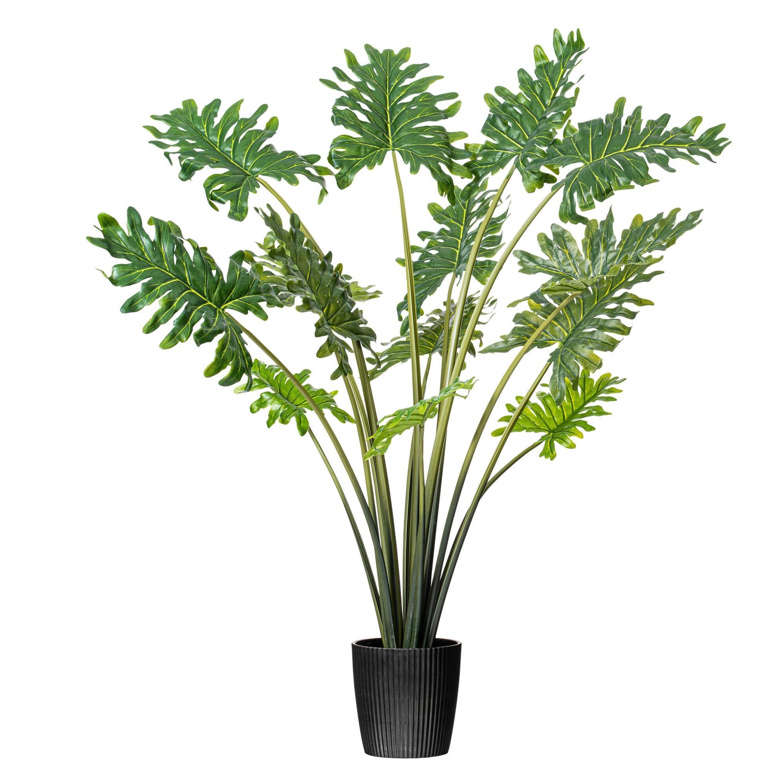 Vickerman 38″ Artificial Potted Grand Philodendron Bush.