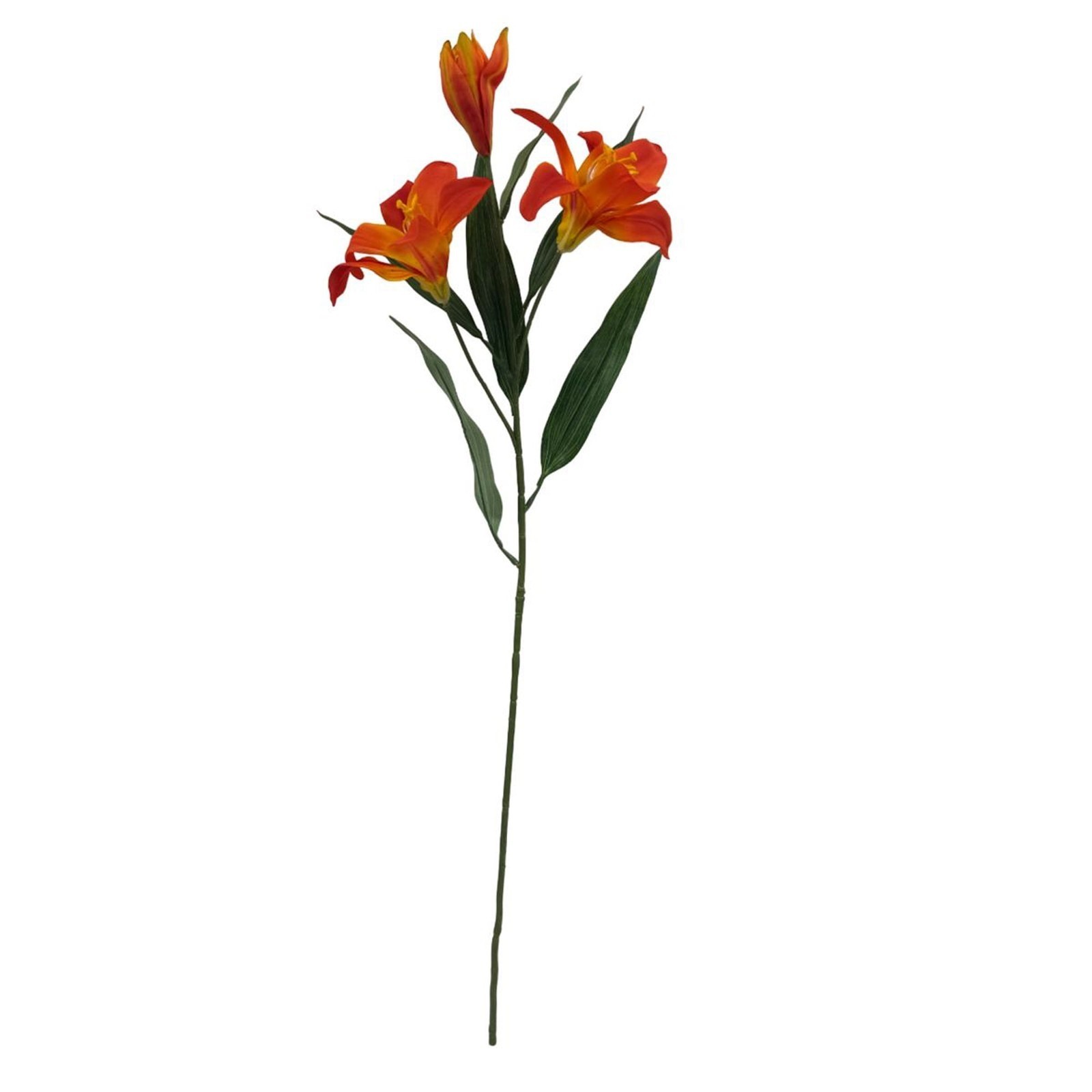 31″ Artificial Orange Tiger Lily Flower Stem Indoor Decoration 2 Pack