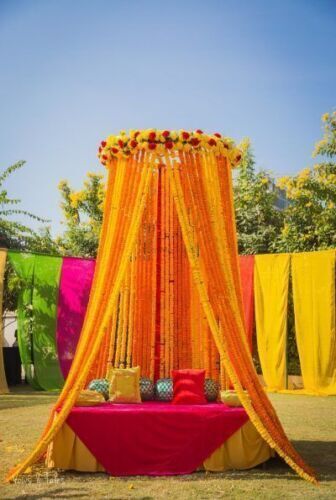 Artificial Marigold Flower Garland Diwali Wedding Christmas Indian Event Decor
