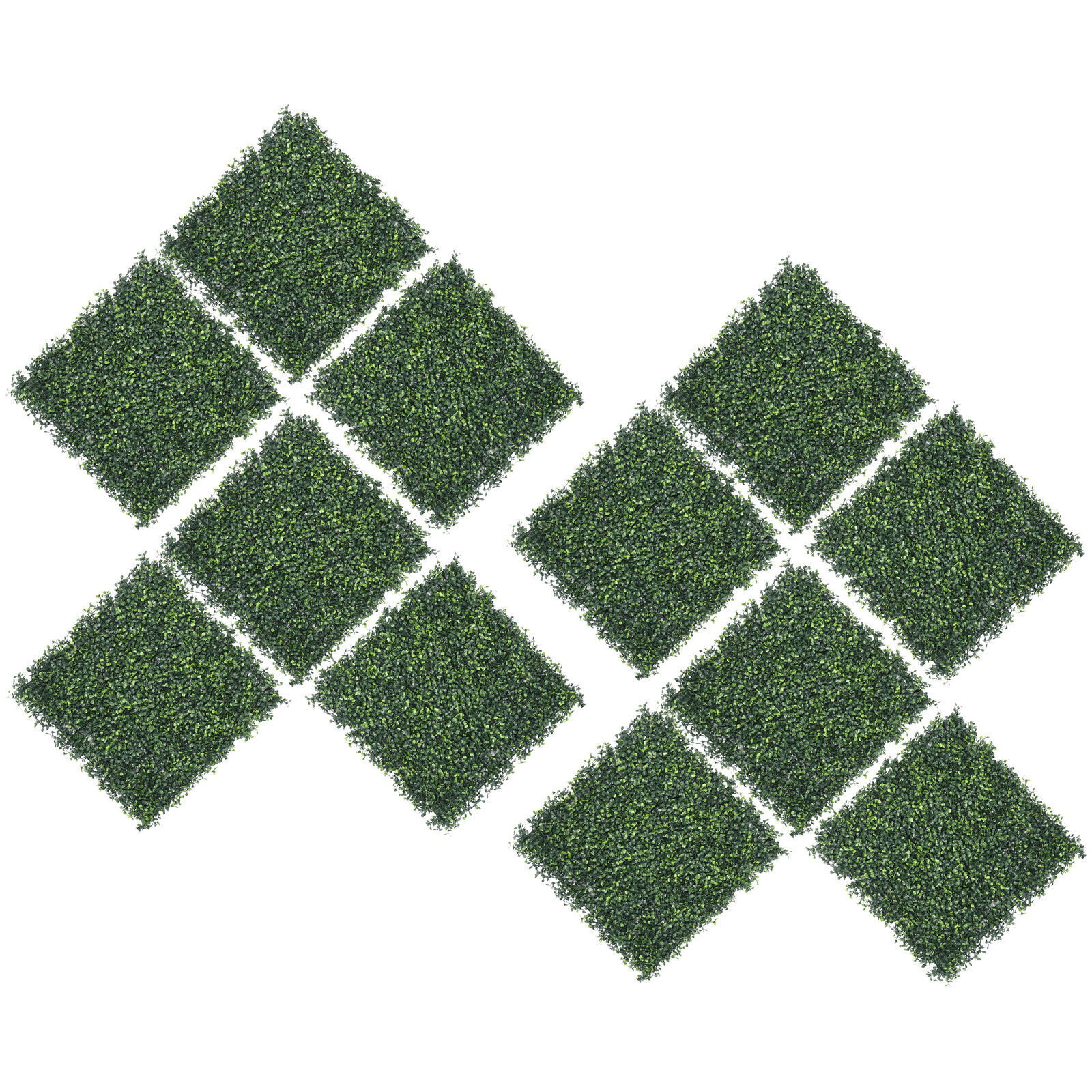 19”×19” Grass Wall, 12PCS Artificial Boxwood Hedges Panels Wall Decoration