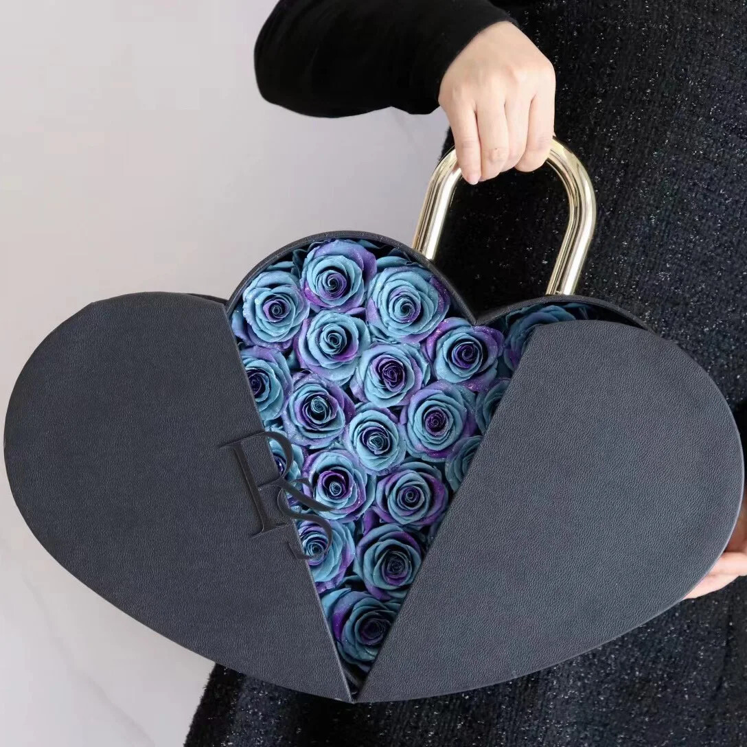 Wholesale Heart-Shaped Velvet Gift Boxes for Preserved Flowers