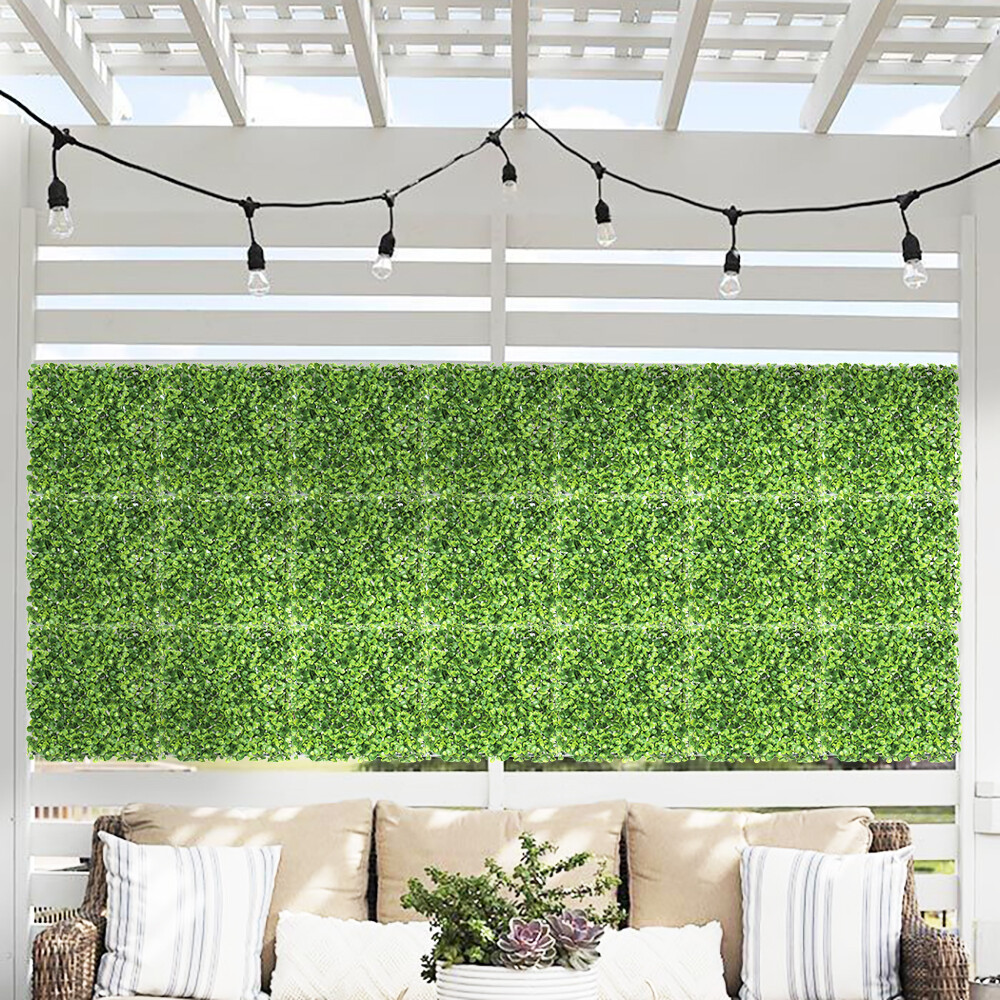 20″x20″ Artificial Faux Greenery Lechuguilla Leaf Fence Screen Wall Decor Panel