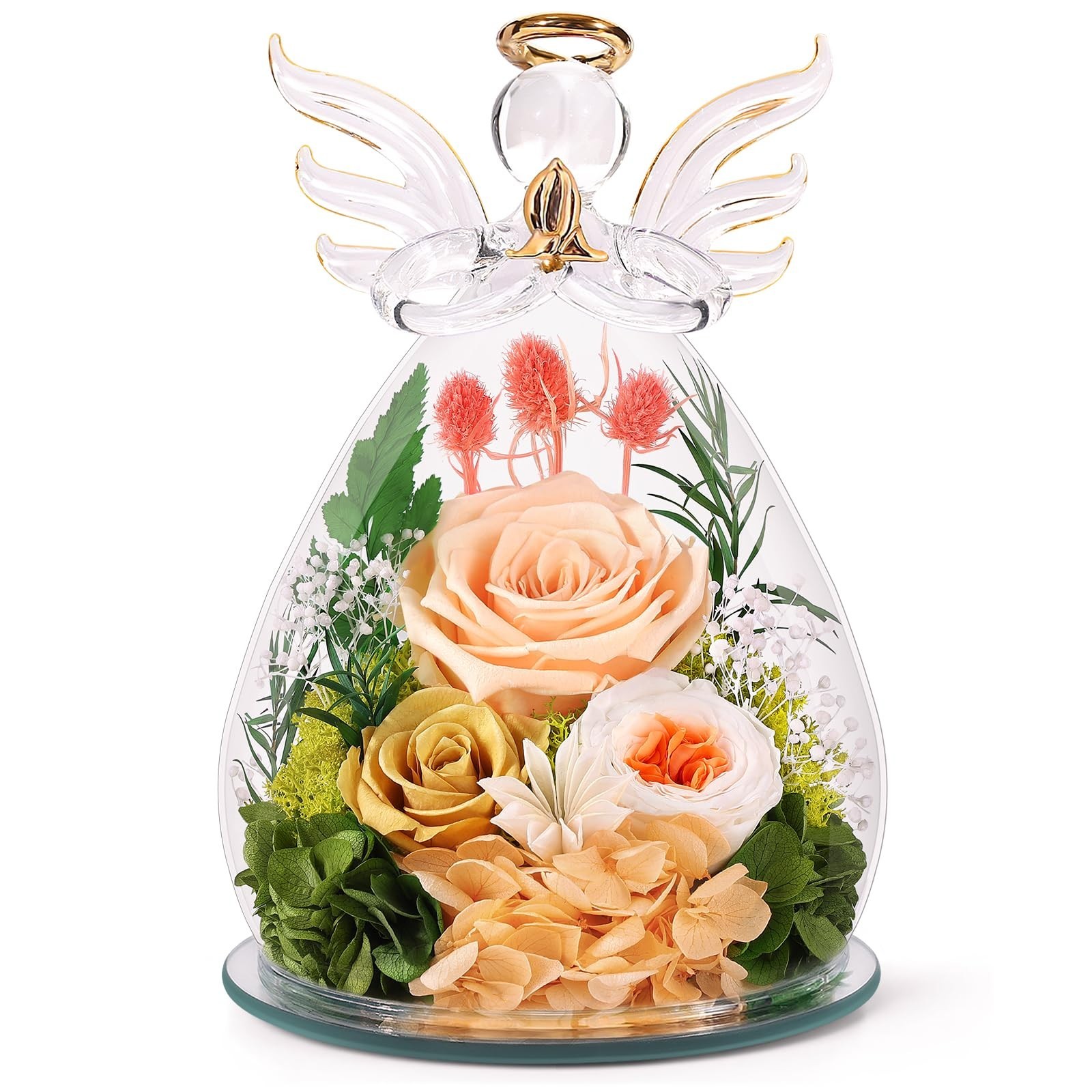 Eternal Preserved Rose in Glass – Fresh Forever Flower Gift for Women, Mom, Gran