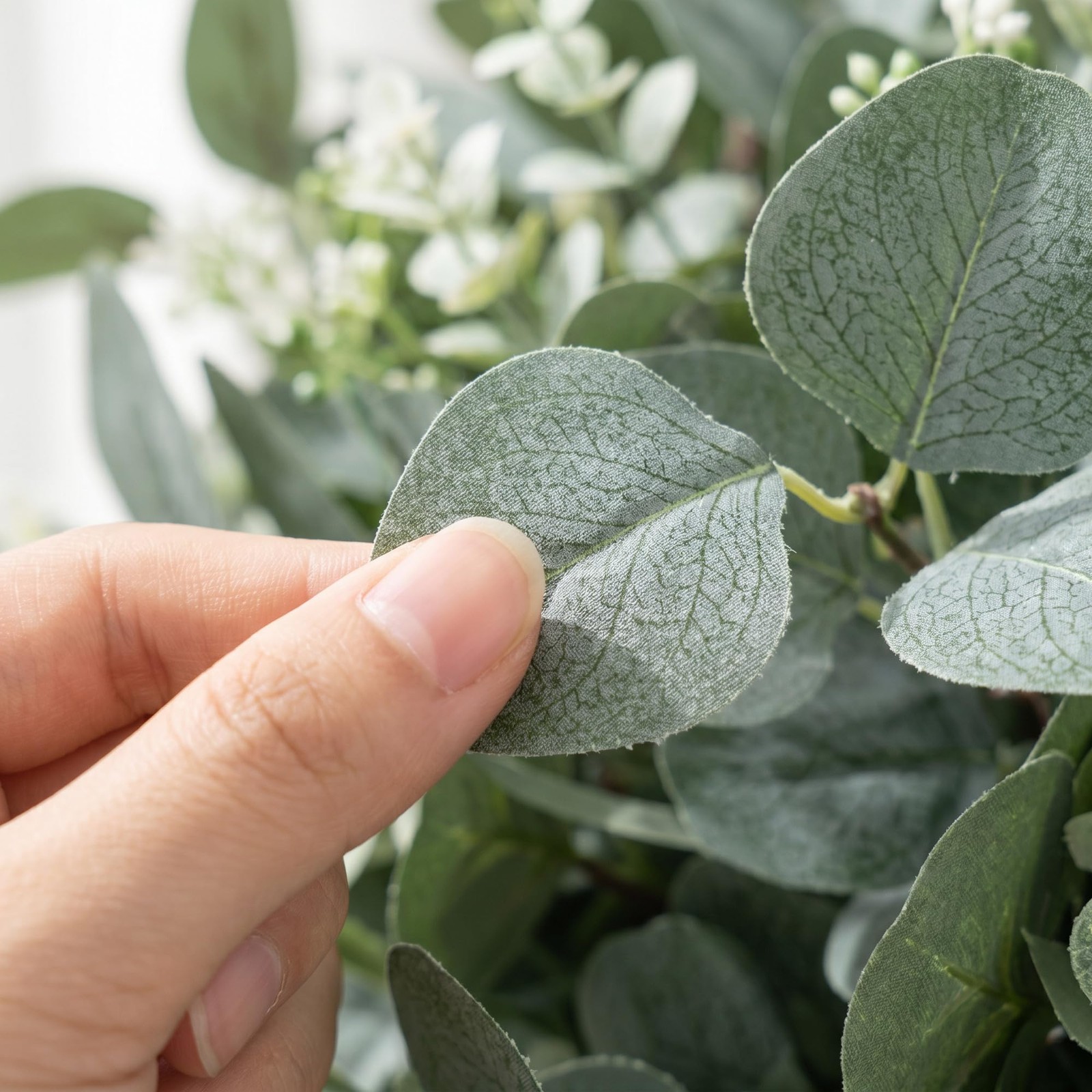 Artificial Mixed Eucalyptus Stems Leaves Bulk – 130pcs Realistic Greenery for…