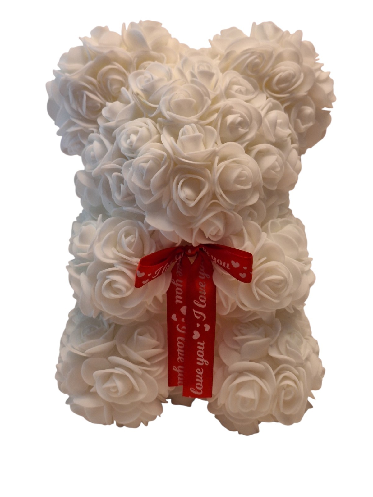 Rose Bear White Celebrate Love Carry Case 10″ I Love You Heart Designs Gift NEW