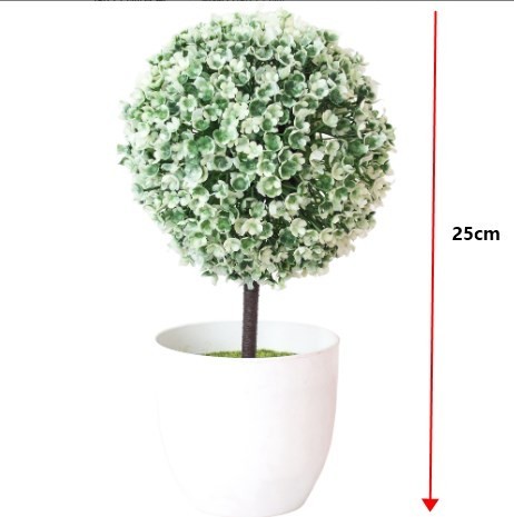 25cm Tall Sakura Snow Ball Plant for For MINIature Round Ball Home Styling