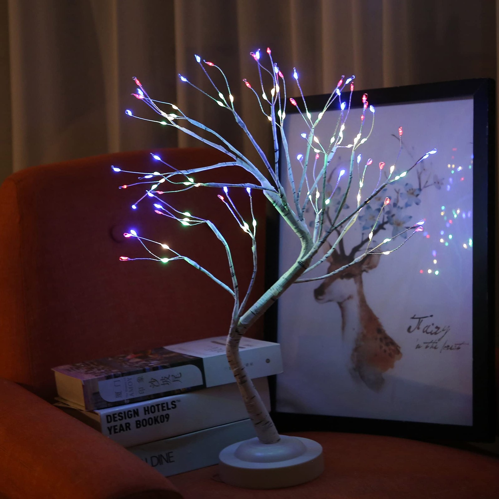 Tabletop Bonsai Tree Light,108L LED Tree Lamp,Halloween Tree with 8 Mode& Tim…