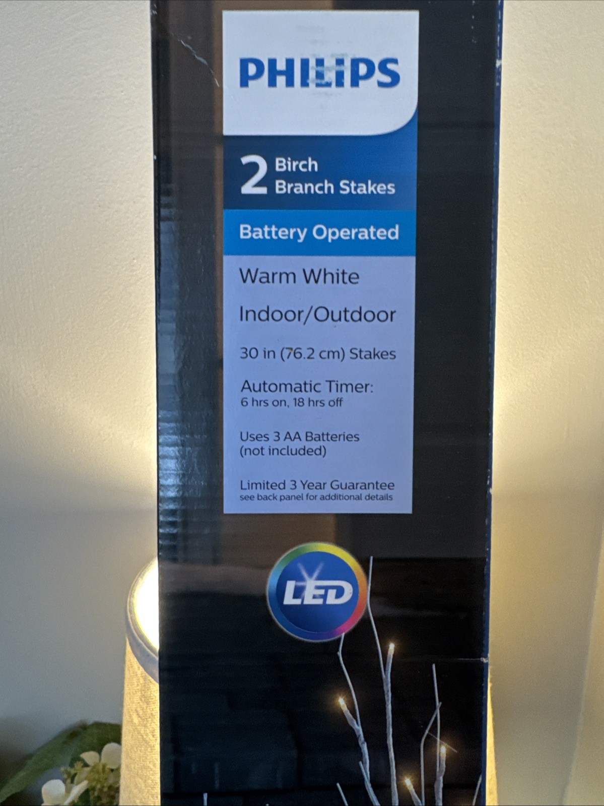 Evergreen LED Birch Branch Pack of 2 (battery operate)
