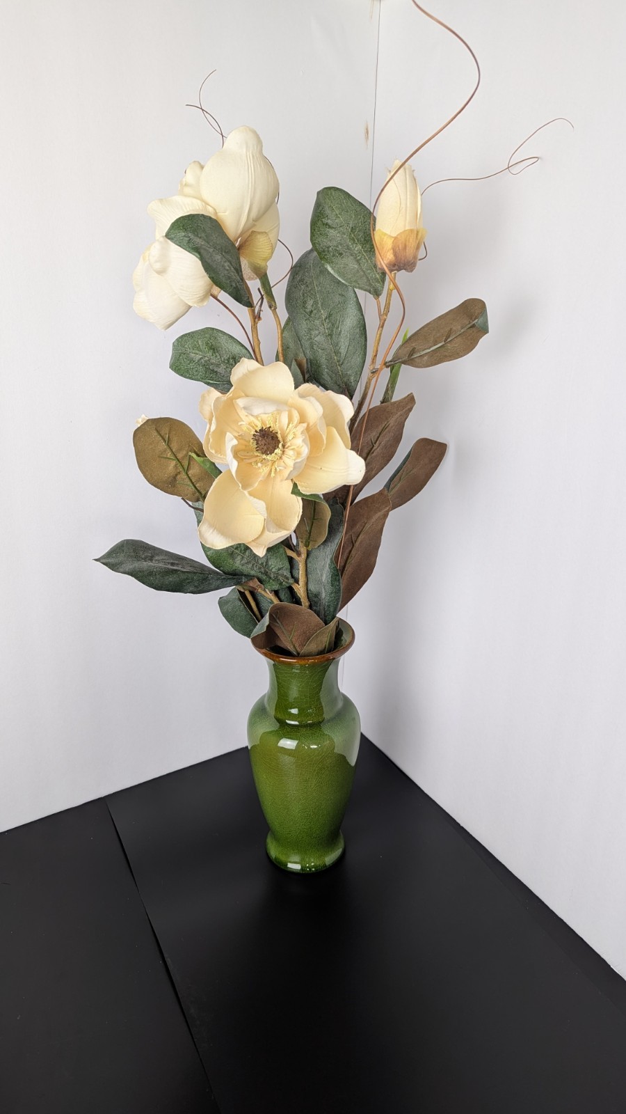 Ceramic Vase Green Glaze Vase Only