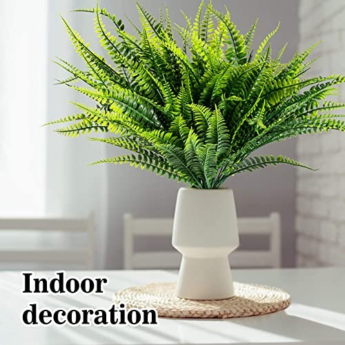 10PCS Fake Fern Outdoors – Ferns Artificial Plants for Outdoor Ferns That Look