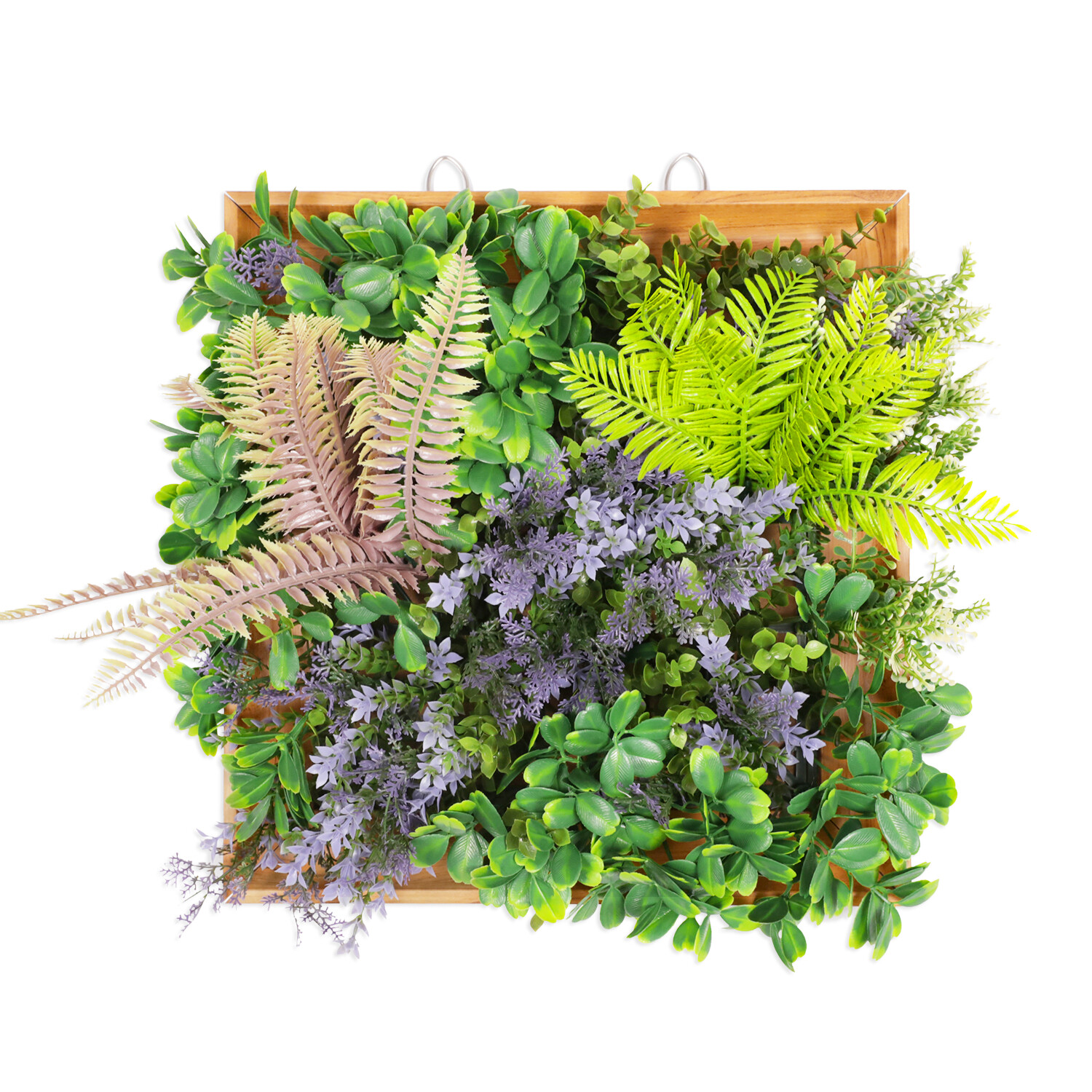 12″x12″ Artificial Grass Wall Hedge Decor Decoration With Wooden Square Frame #3