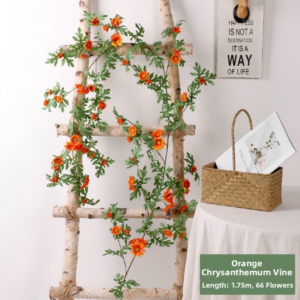 175cm Artificial Flower Garland with Daisy and Sunflower Vine for Home