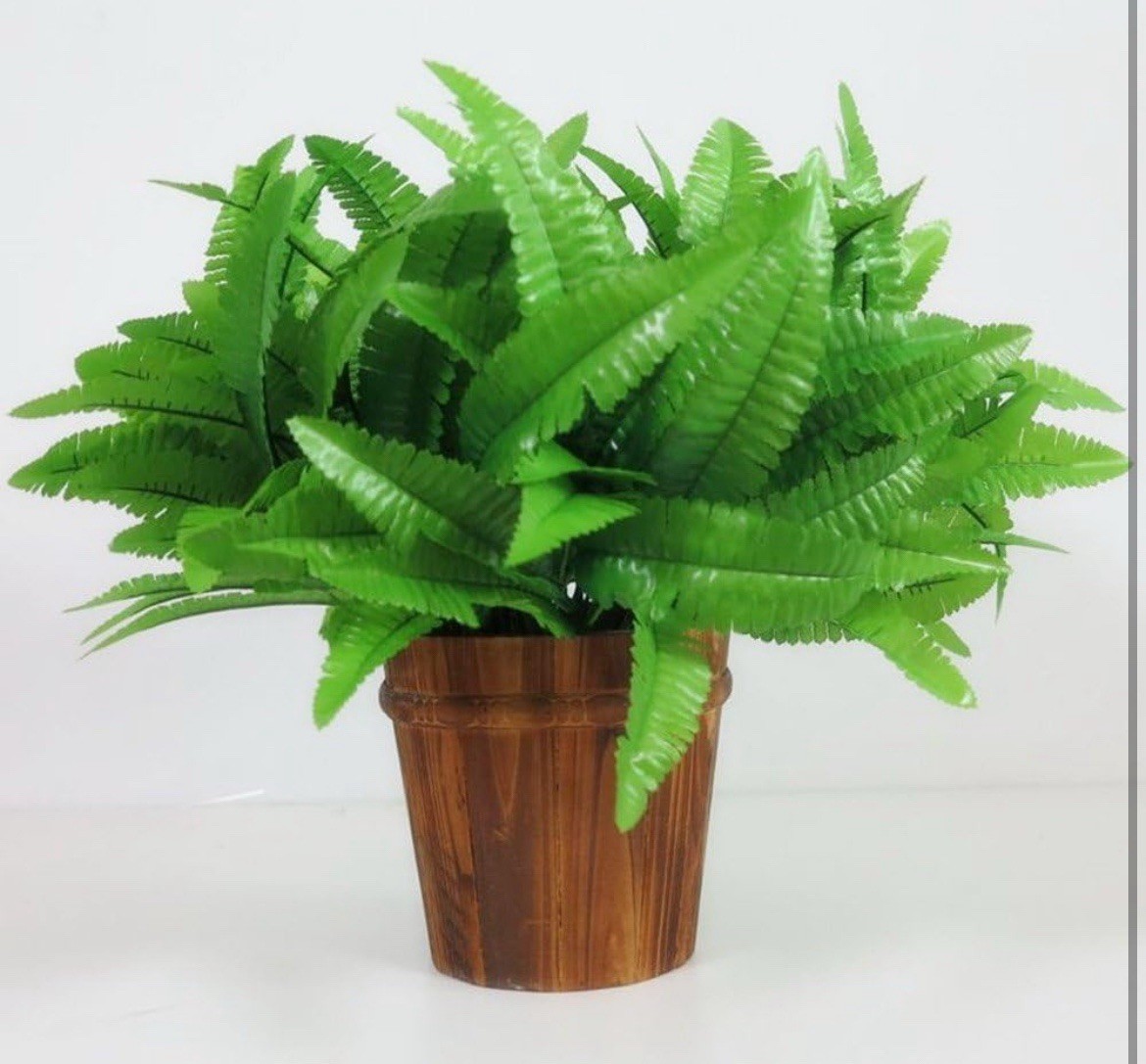6x Artificial Fake Boston Fern Plants Bushes Artificial Ferns Outdoor Decor US
