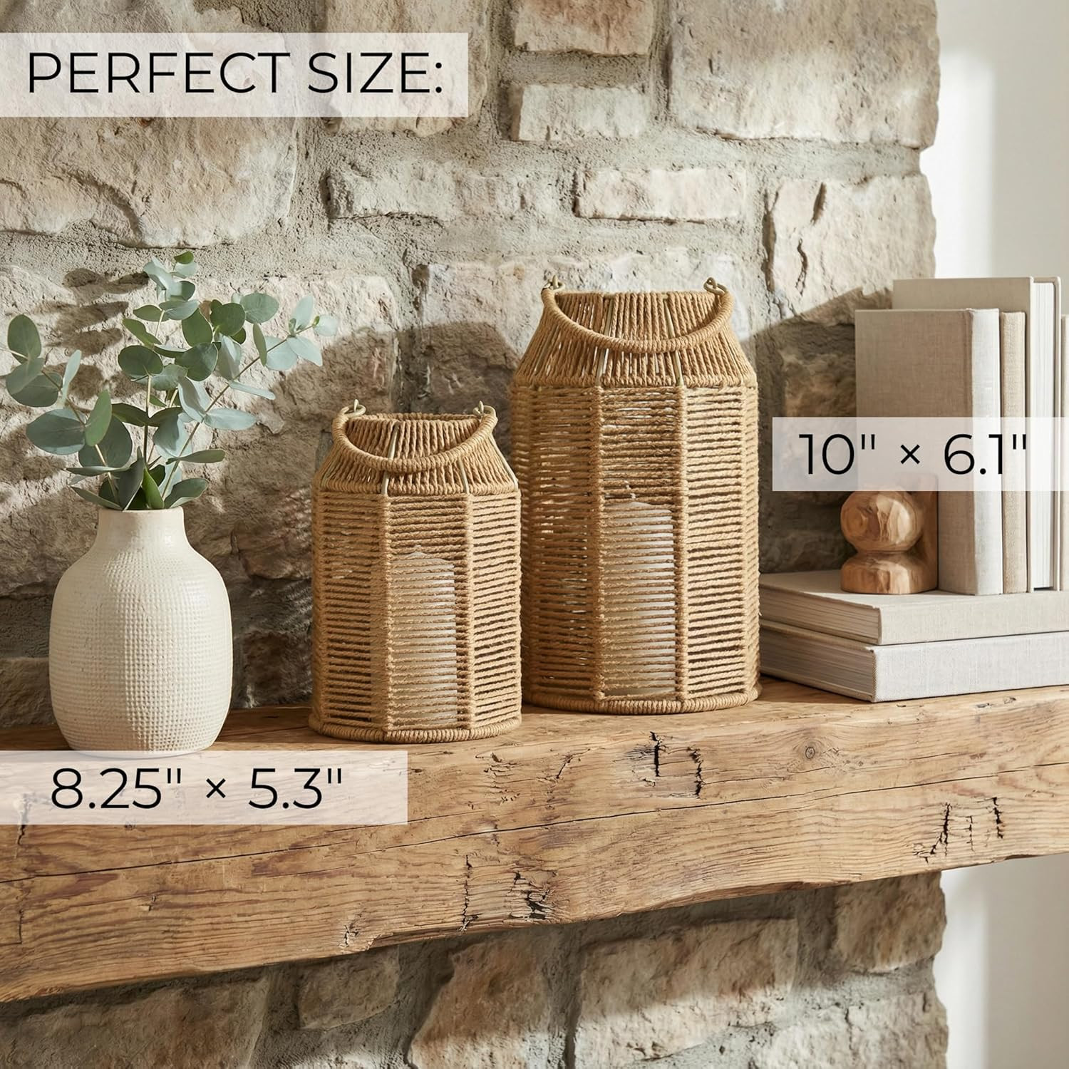 Natural Jute Boho Lanterns Handcrafted Chic Decor to Enhance Your Home Modern