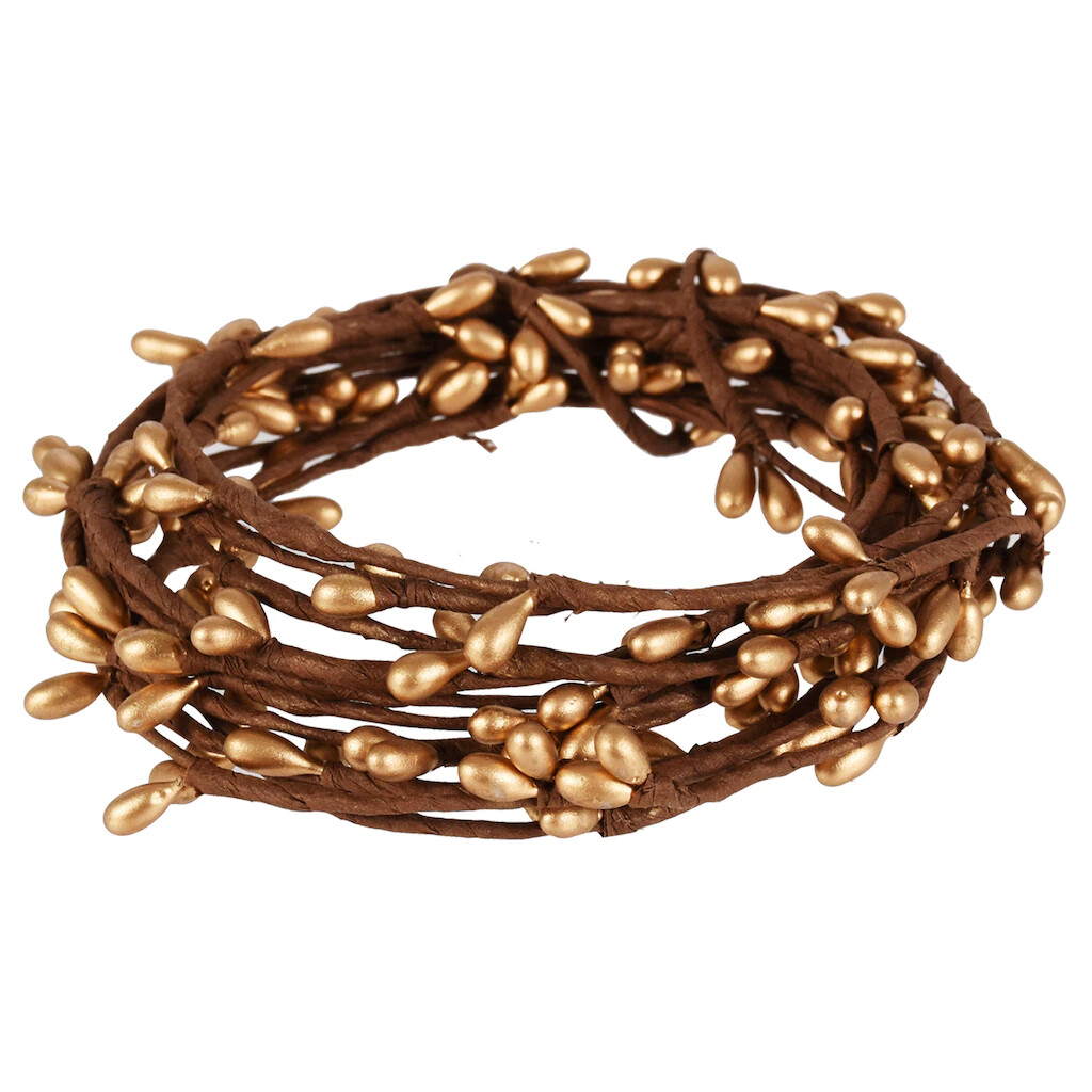 3 Rolls Pip Berry Single Strand GOLD Garland 9ft ea – Total 27 ft Holiday Crafts