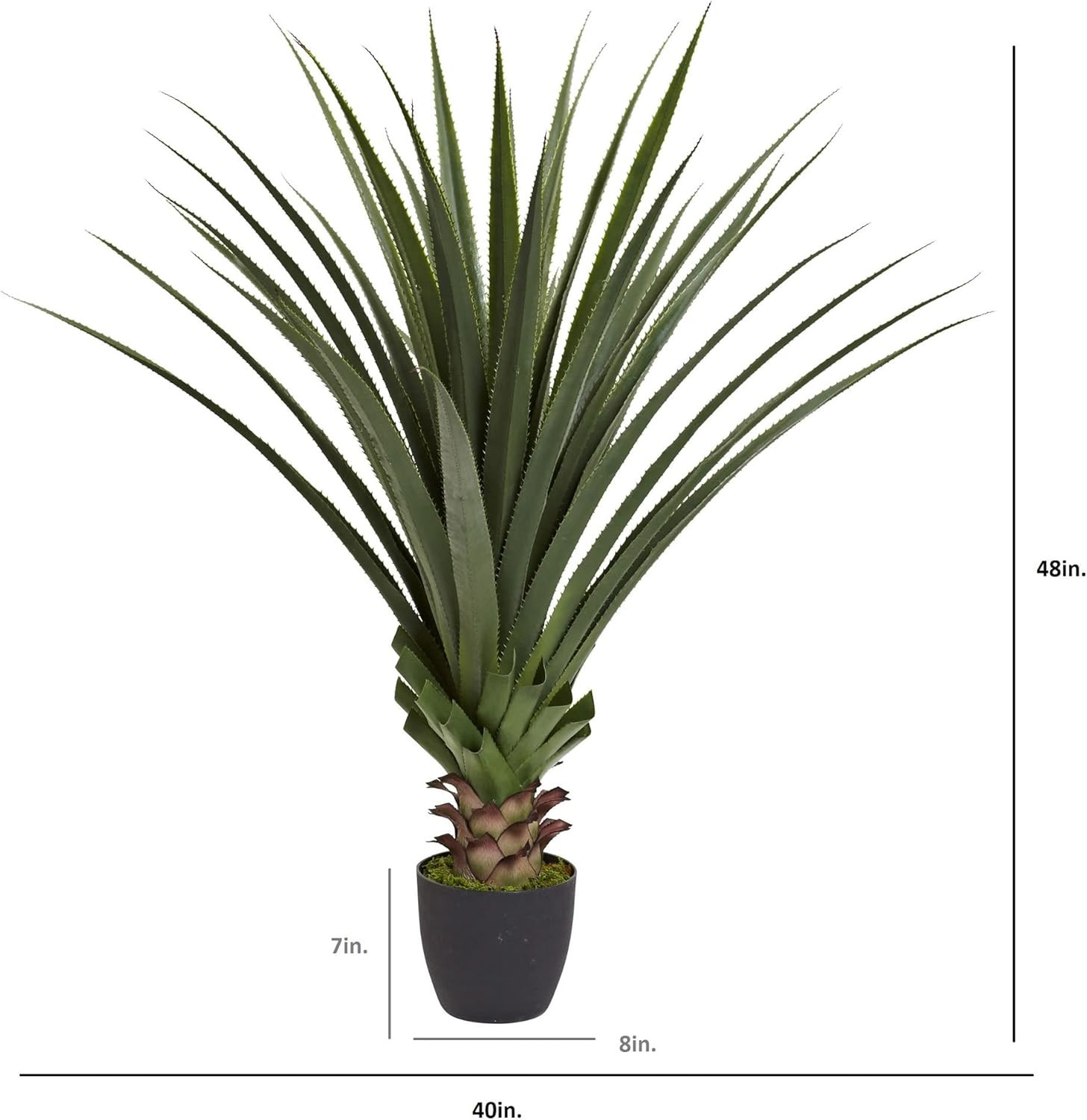 4Ft Artificial Spiked Agave Plant, Faux Succulent Greenery for Indoor Decor