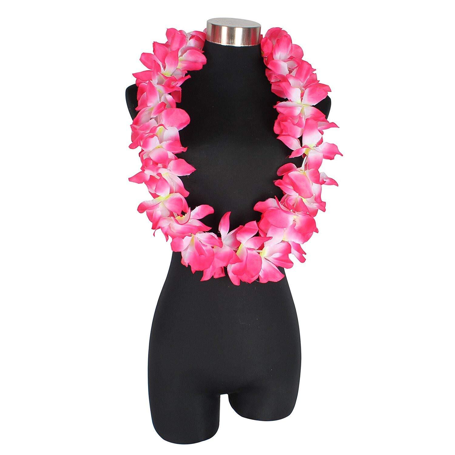 4 Pcs Pink Hawaiian Leis For Graduation Party Dance Party Photo Prop In Outdoors