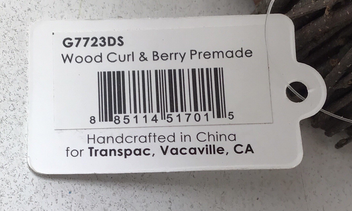 Transpac Brown Harvest Wood Curl & Berry Premade Flower Arrangement