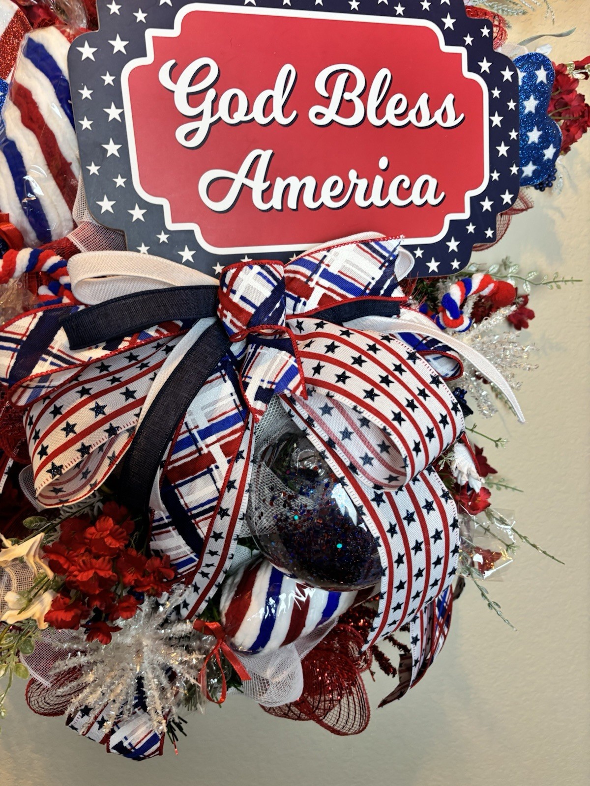 Patriotic wreath, American Flag Wreath, 4th Of July, Memorial Day, Military