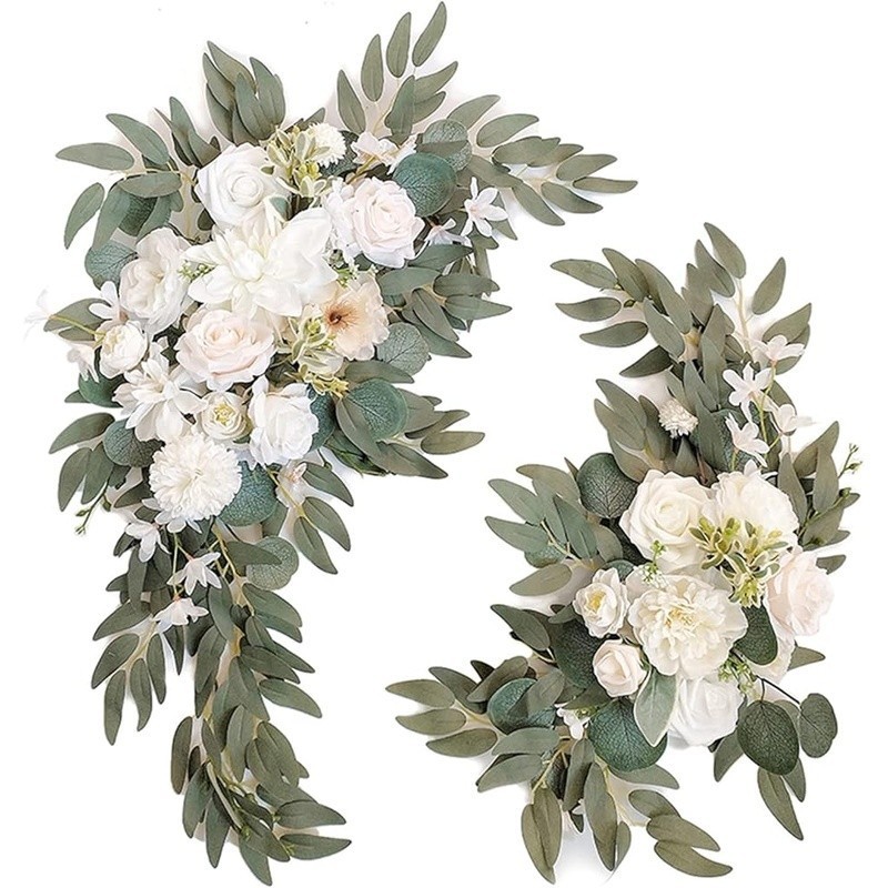 Artificial Wedding Arch Flowers Kit Lifelike Silk Foam Decoration Easy Use