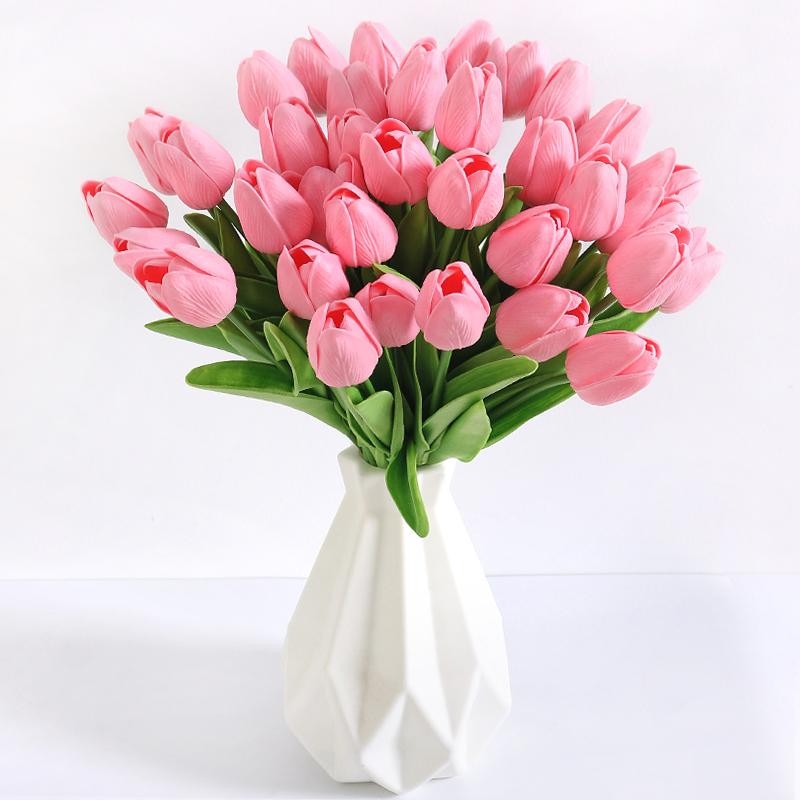 5/10PCS Real Touch Artificial Tulips 33cm Fake Flowers Wedding Home Decors