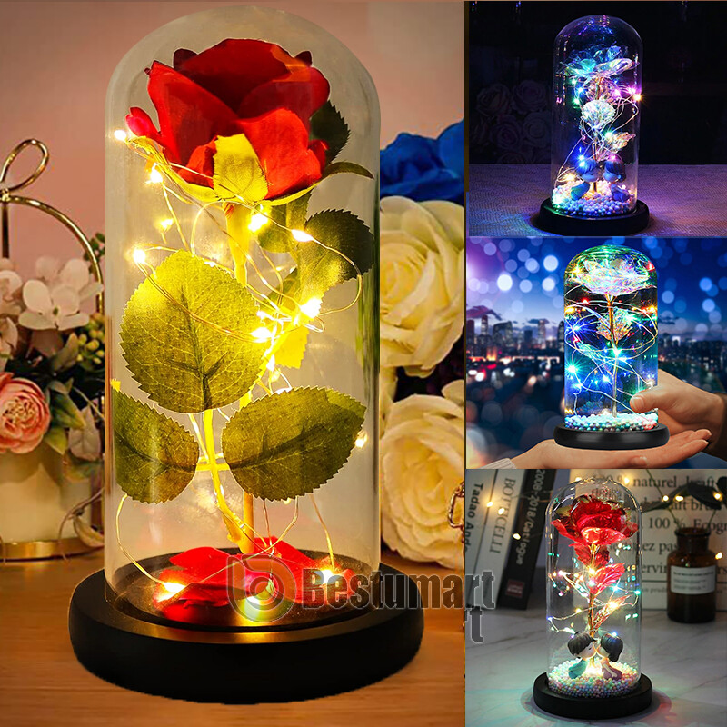 Galaxy Eternal Rose In Glass For Women Wife Girlfriend Valentine’s Day Gifts US