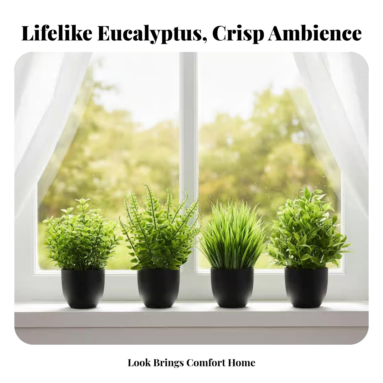 Small Fake Plants Tabletop Ornaments for Indoor Windowsills Office