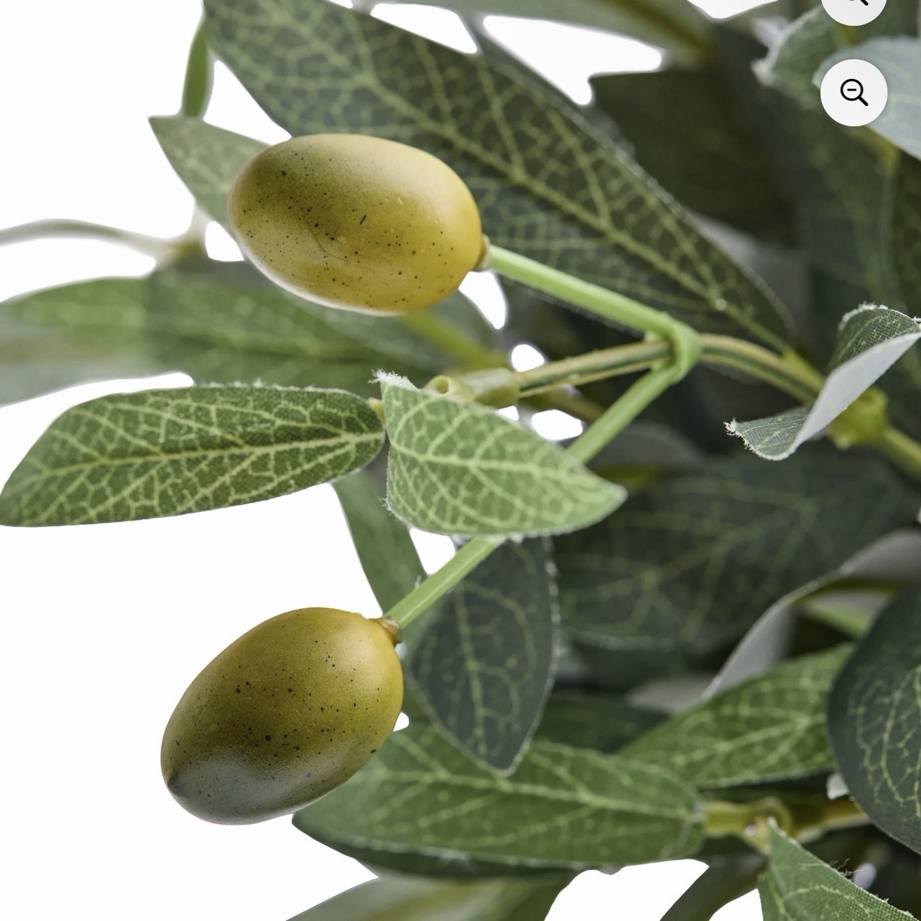 Better Homes & Gardens Realistic Artificial Olive Plant with Tan Ceramic Vase