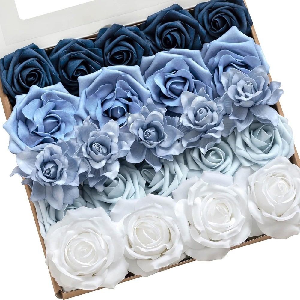 Silk Flower Bouquet for Wedding DIY Craft Bridal Proposal Home Decoration