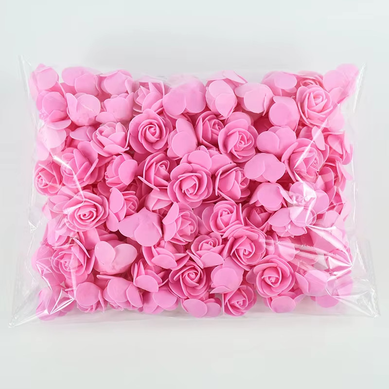 50/100/200Pcs 3.5Cm PE Foam Rose Head Artificial Flower for Wedding Birthday Par
