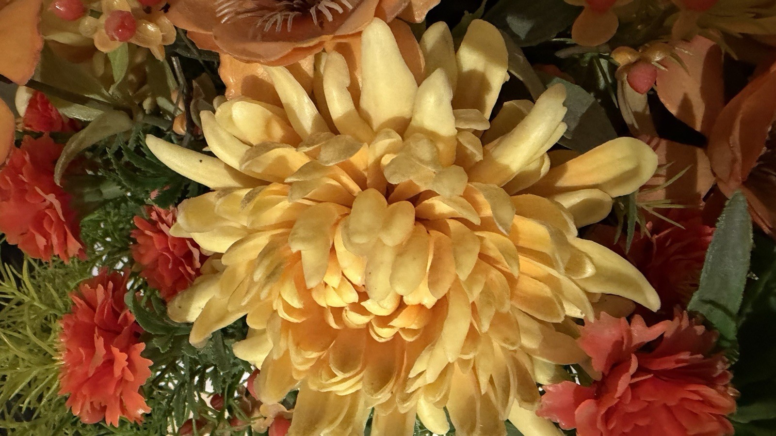 Vintage Centerpiece Plastic Floral Haeger Pottery Fall Autumn F15