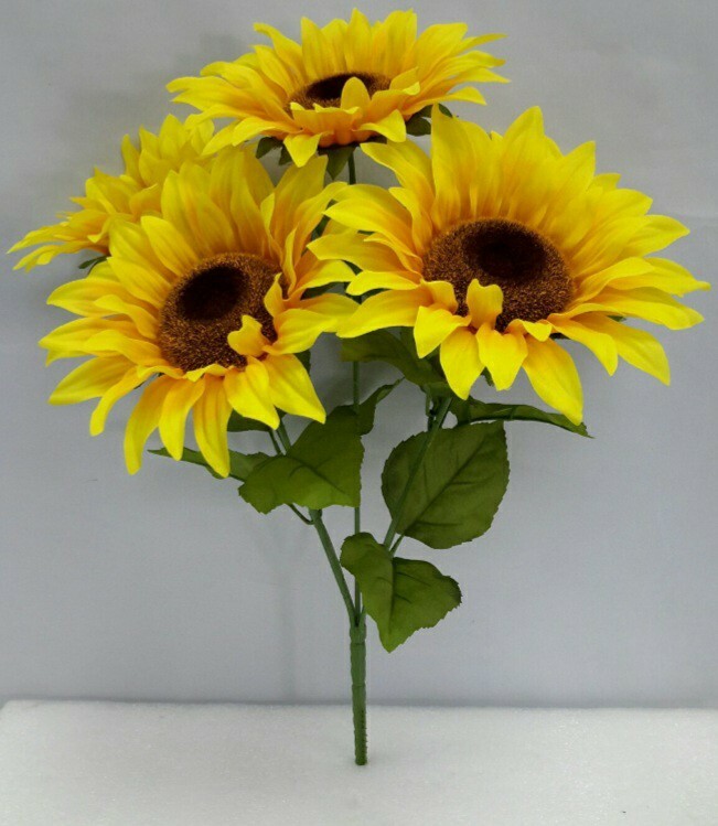 4 bundles of Yellow daisies Artificial Flower Mainstays sunflower pick 20 flower