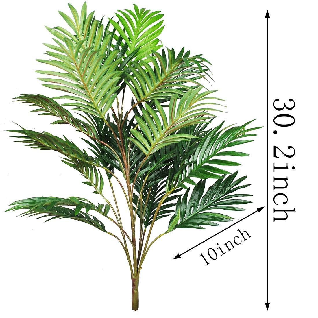 Artificial Plants Palm Leaves Green Greenery Tree Faux Fake Tropical Large Le…
