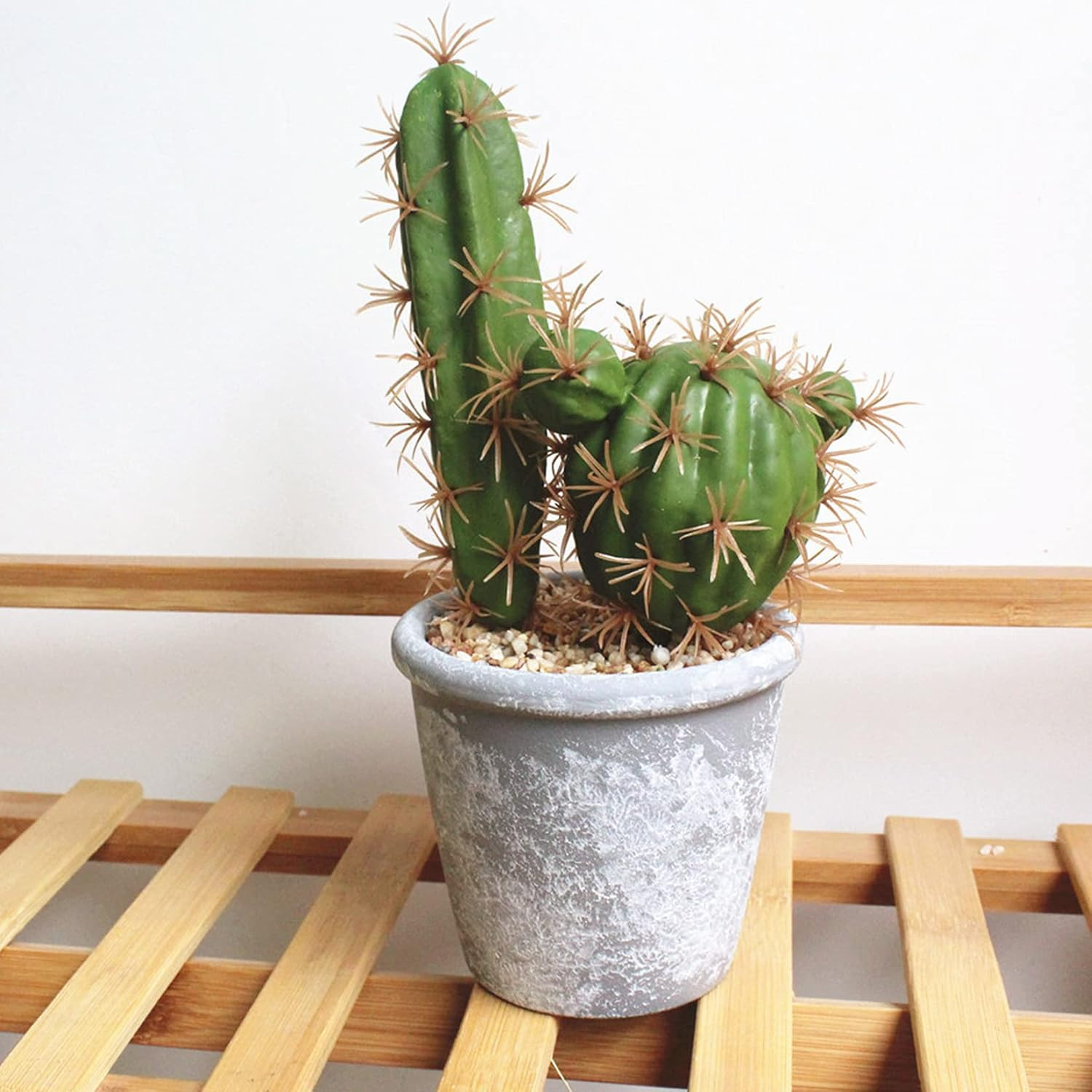 6 Pcs Artificial Cactus Faux Cactus Plant Flower Arrangement Green Plant Mate…